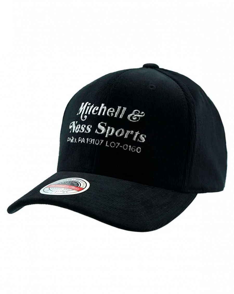 Бейсболка с изогнутым козырьком Mitchell and Ness SPORTS CORD Black отзывы