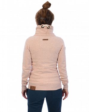 Толстовка женская на молнии с высоким воротом Naketano Monsterbumserin Pastel Pink