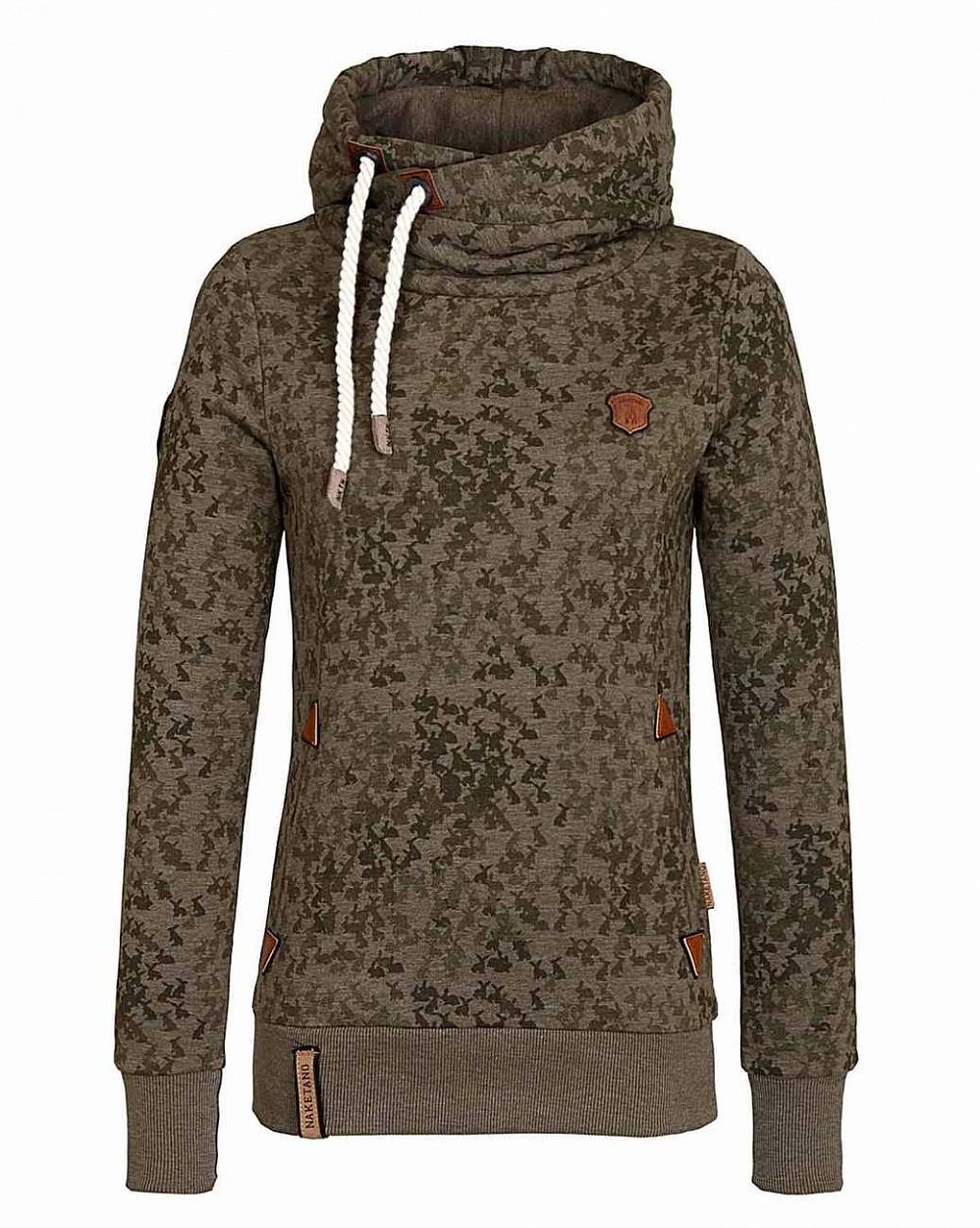 Толстовка женская с капюшоном Naketano Darth X Haze Brown Green отзывы Толстовка женская с капюшоном Naketano Darth X Haze Brown Green отзывы