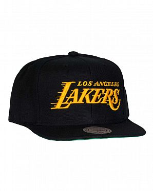 Бейсболка с прямым козырьком Mitchell and Ness WOOL SOLID 2 Los Angeles Lakers Black Yellow Бейсболка с прямым козырьком Mitchell and Ness WOOL SOLID 2 Los Angeles Lakers Black Yellow