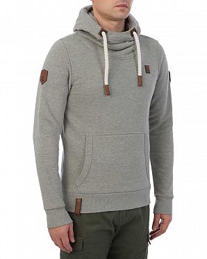 Толстовка мужская с капюшоном Naketano Suprame Gun Smoke Grey Толстовка мужская с капюшоном Naketano Suprame Gun Smoke Grey