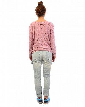 Футболка женская с длинным рукавом Naketano Grafenberg Pink Футболка женская с длинным рукавом Naketano Grafenberg Pink