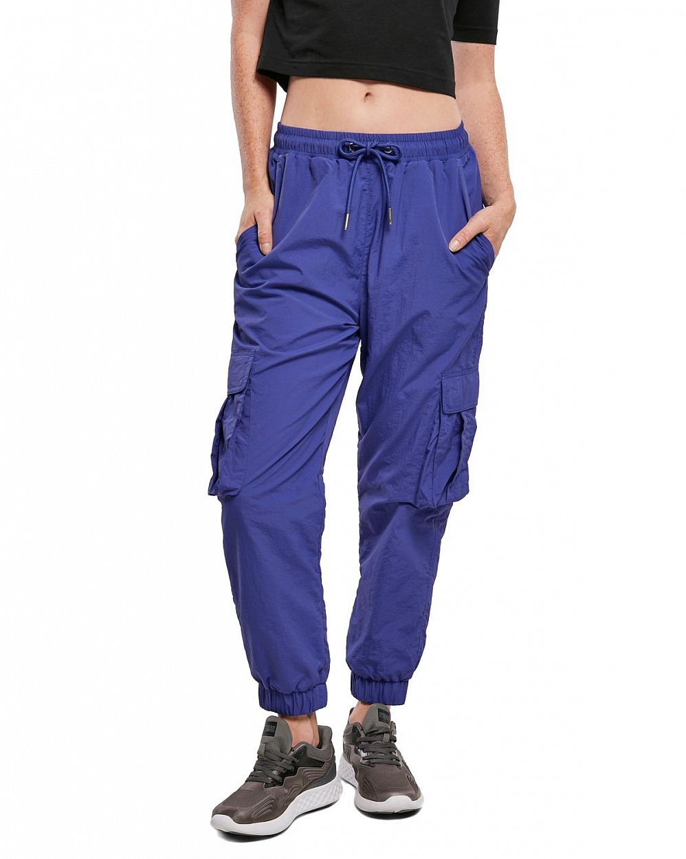 Джоггеры женские водоотталкивающие карго с карманами Urban Classics Bluepurple отзывы