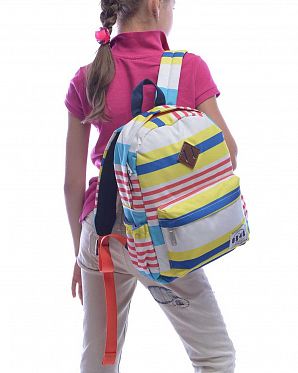 Рюкзак водоотталкивающий маленький 8848 H Black Stripe Teal