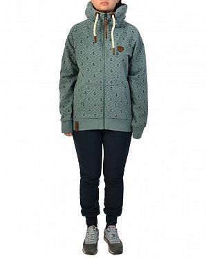 Толстовка женская на молнии с капюшоном Naketano Jennifer Hart Stormy Sea Melange Толстовка женская на молнии с капюшоном Naketano Jennifer Hart Stormy Sea Melange