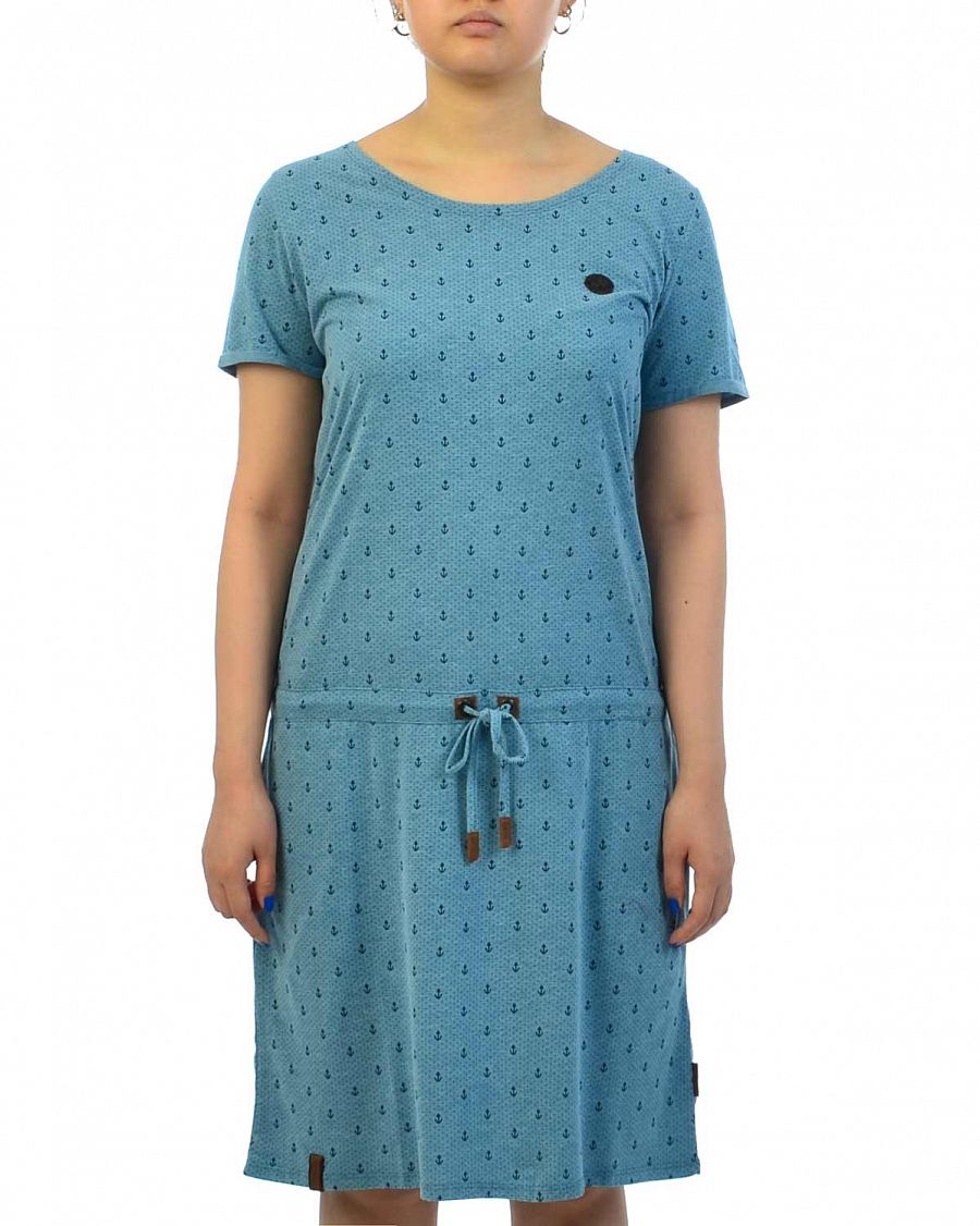 Платье женское короткий рукав и карманами Naketano EL Majmuni Ankerdizzel III Light Blue Melange отзывы