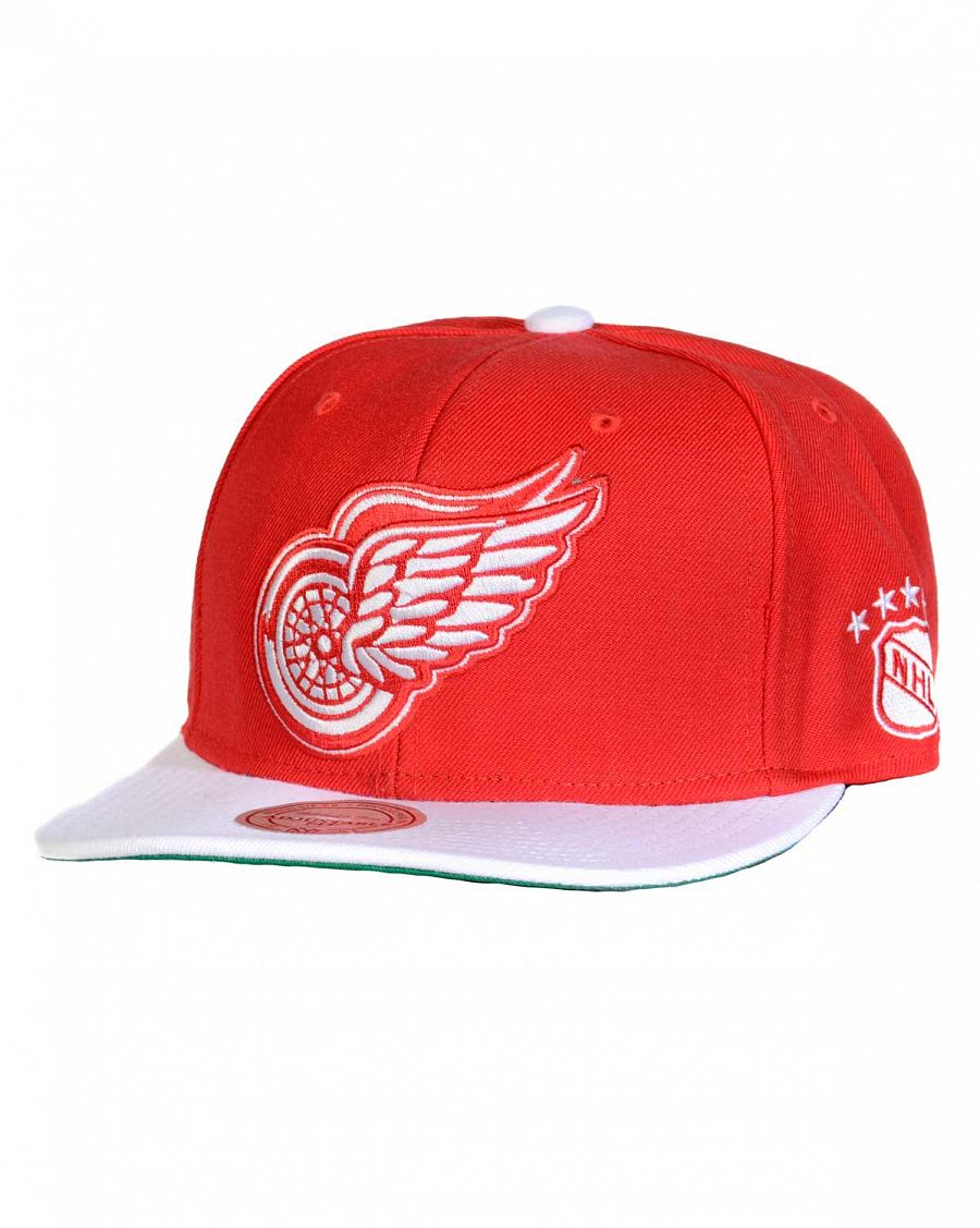 Бейсболка с прямым козырьком Mitchell and Ness LOGO 2 TONE Detroit Red Wings Red отзывы