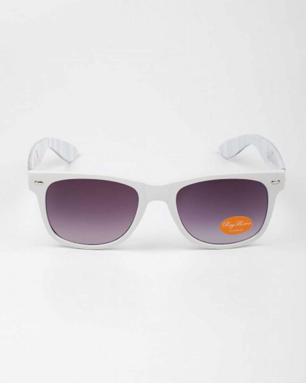 Очки Sunglasses Classic Modern Wayfarer Printed Arms White отзывы