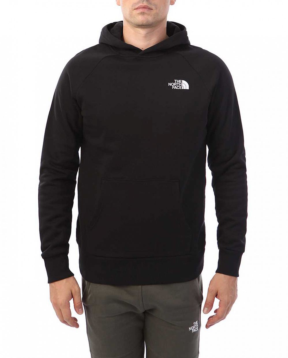 Толстовка мужская с капюшоном флисовая The North Face Raglan Red Box Black отзывы