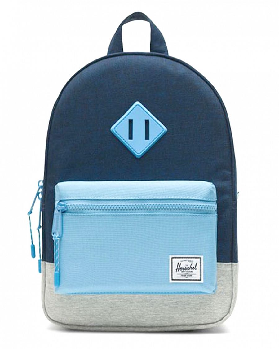 Рюкзак маленький Herschel Heritage Kids Black Medieval Blue Light Grey отзывы