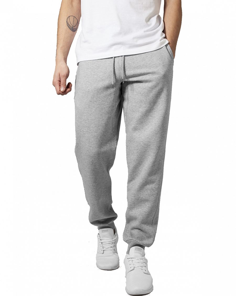 Джоггеры мужские спортивные мягкие из флиса Urban Classics Basic Sweatpants TB1582 Grey отзывы
