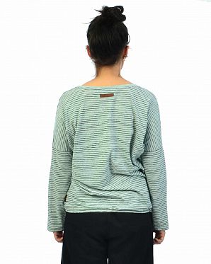 Футболка женская с длинным рукавом Naketano Zeich ma Titten Nasty Mint Melange Футболка женская с длинным рукавом Naketano Zeich ma Titten Nasty Mint Melange