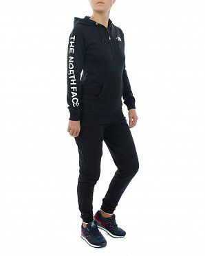 Толстовка на молнии флисовая женская The North Face 1/4 Zip Hoodie Black