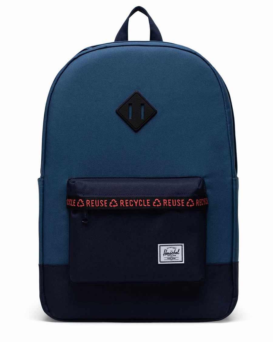 Рюкзак водоотталкивающий с карманом для 15 ноутбука Herschel Heritage Ensign Blue Peacoat отзывы Рюкзак водоотталкивающий с карманом для 15 ноутбука Herschel Heritage Ensign Blue Peacoat отзывы