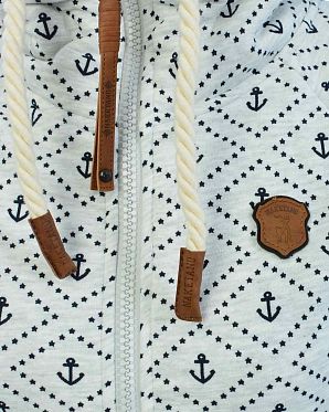 Толстовка женская с капюшоном Naketano Fiasche Pommes Amazing Grey