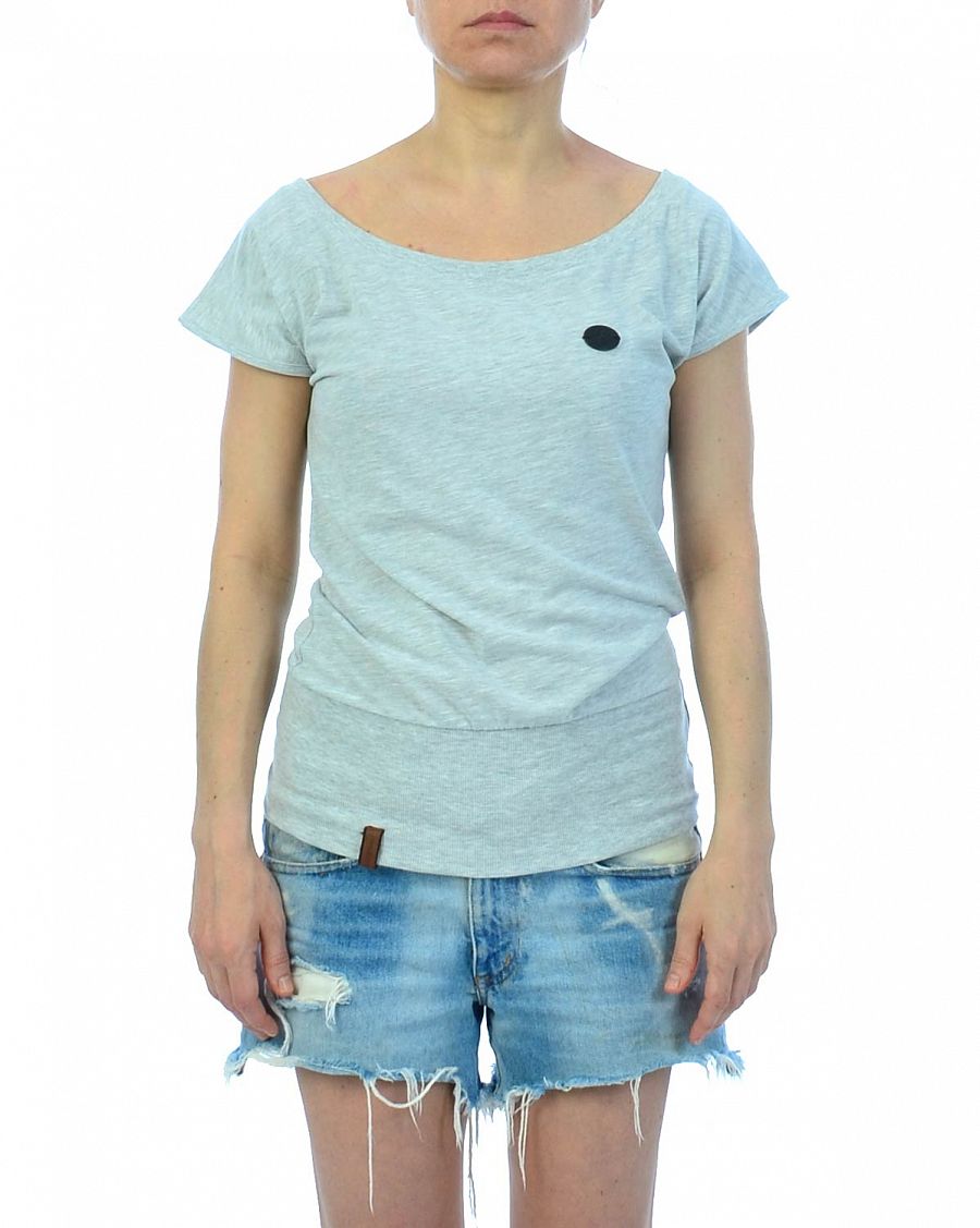 Футболка женская летняя на широкой резинке Naketano Wolle X Stone Grey Melange отзывы Футболка женская летняя на широкой резинке Naketano Wolle X Stone Grey Melange отзывы