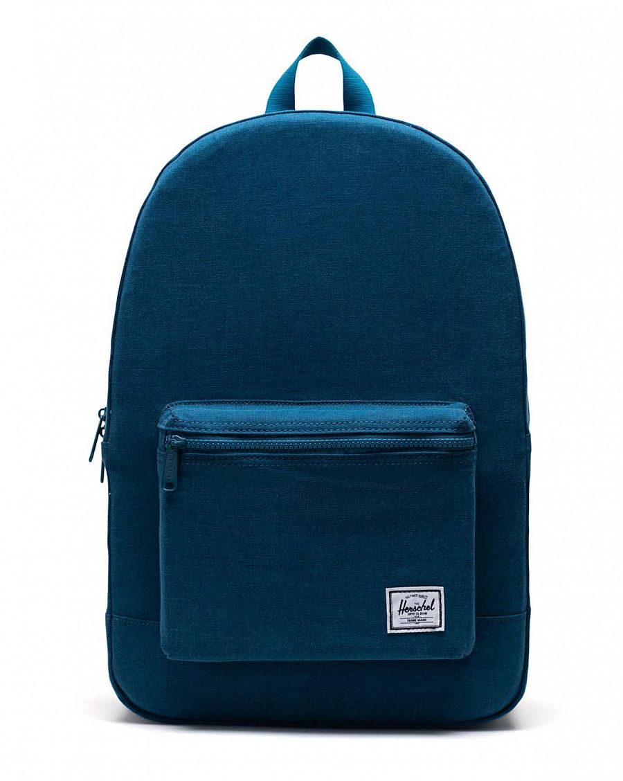 Рюкзак тканевый из толстого хлопка Herschel Packable Daypack Moroccan Blue отзывы