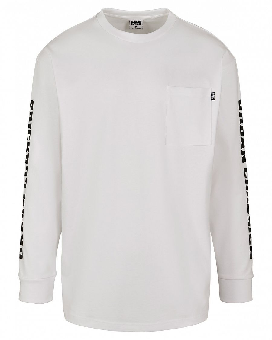 Футболка с длинным рукавом Urban Classics Logo Boxy Pocket White отзывы