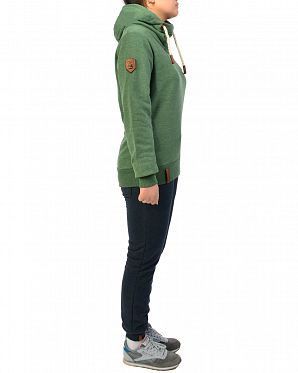 Толстовка женская с капюшоном Naketano Schmierlappen Pine Green Mel Толстовка женская с капюшоном Naketano Schmierlappen Pine Green Mel