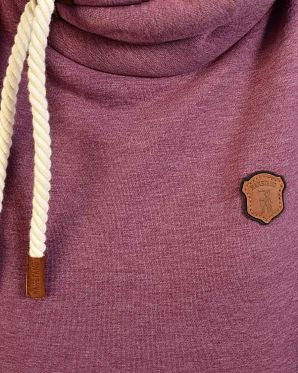 Толстовка длинная женская с капюшоном Naketano Darth Long IX Boardeaux Mel Толстовка длинная женская с капюшоном Naketano Darth Long IX Boardeaux Mel