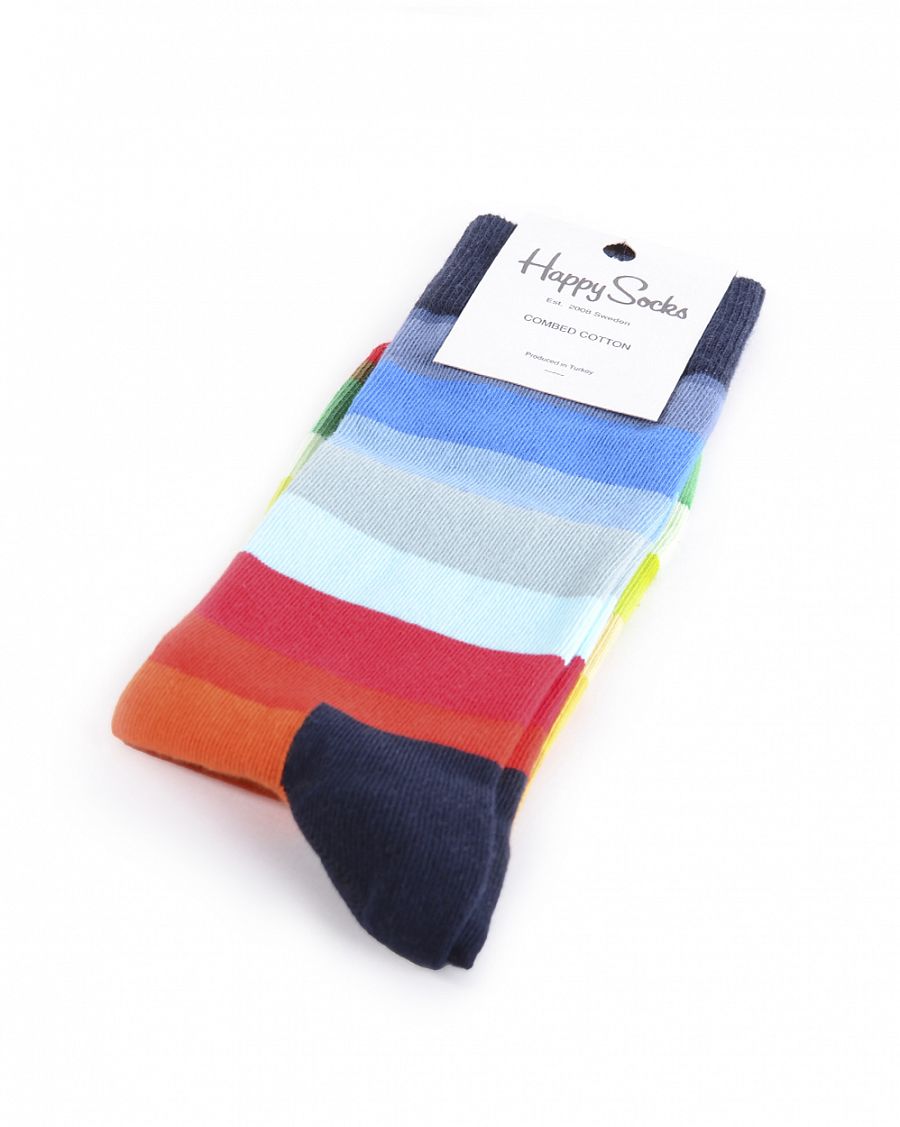 Носки мужские Happy Socks Combed Cotton Stripes Navy отзывы