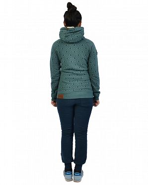 Толстовка женская на молнии с капюшоном Naketano Jennifer Hart IV Forrest Melange