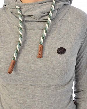 Лонгслив женский с капюшоном Naketano Mandy Jeck Gun Smoke Grey Лонгслив женский с капюшоном Naketano Mandy Jeck Gun Smoke Grey