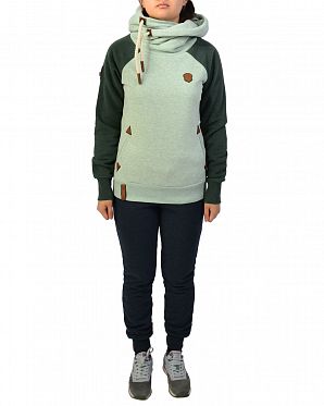 / XS S NAKETANO Damen Kapuzenpullover Guts over Fear Nasty Mint Mel Hoodie 