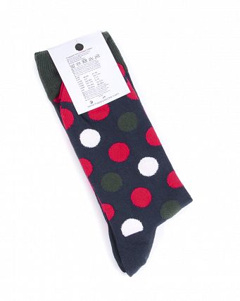 Носки мужские Happy Socks Combed Cotton Ball Navy Green