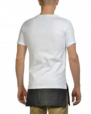 Футболка длинная Urban Classics TB818 White Black