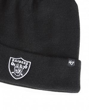 Шапка с подворотом '47 Brand NFL Las Vegas Raiders Black Grey Шапка с подворотом '47 Brand NFL Las Vegas Raiders Black Grey