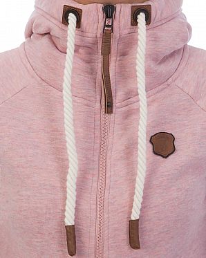 Толстовка женская на молнии с капюшоном Naketano Brazzo Schmutzmuschi Pink