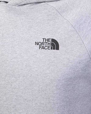 Толстовка мужская с капюшоном флисовая The North Face Raglan Red Box Grey Толстовка мужская с капюшоном флисовая The North Face Raglan Red Box Grey