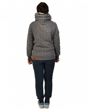 Толстовка женская с капюшоном Naketano Kann Ich Valuta II Dark Grey Melange Толстовка женская с капюшоном Naketano Kann Ich Valuta II Dark Grey Melange