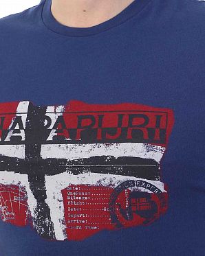 Футболка мужская Napapijri Seg Print Navy Футболка мужская Napapijri Seg Print Navy