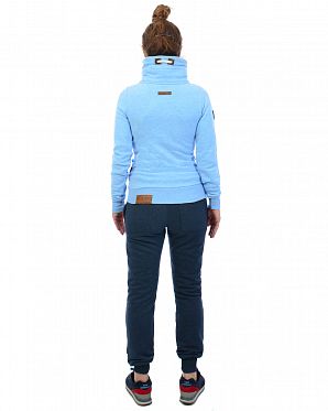 Толстовка женская на молнии с высоким воротом Naketano Monsterbumserin Amazing Blue mel