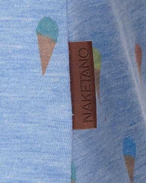 Лонгслив женский с капюшоном Naketano Saksofon Saksofon Blue