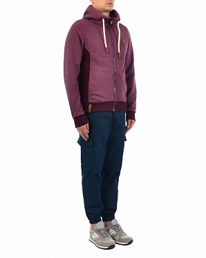 Толстовка мужская на молнии с капюшоном Naketano Full-Zip Hoodie Birol II Bordeaux Толстовка мужская на молнии с капюшоном Naketano Full-Zip Hoodie Birol II Bordeaux