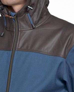 Ветровка водоотталкивающая на флисе Iriedaily Sober Mix Blue