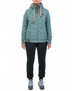 Толстовка женская на молнии с капюшоном Naketano Brazzo Jeck Stormy Sea Mel