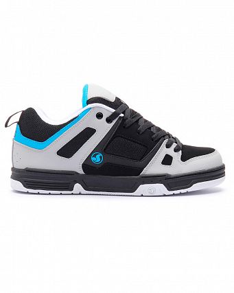 Кеды низкие мужские DVS GAMBOL GRAY BLACK BLUE NUBUCK