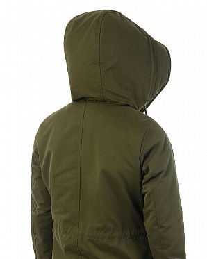 Парка демисезонная водоотталкивающая на меху Urban Classics Peached Teddy Olive