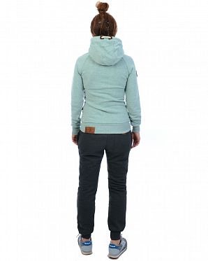 Толстовка женская на молнии с капюшоном Naketano Brazzo Jeck Wiederkauer Grun Mel