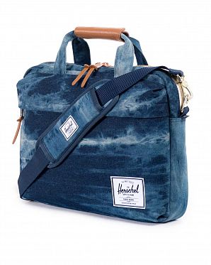 Сумка водоотталкивающая через плечо для 15 ноутбука Herschel Clark Acid Denim Сумка водоотталкивающая через плечо для 15 ноутбука Herschel Clark Acid Denim