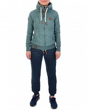 Толстовка женская на молнии с капюшоном Naketano Stern aller Brazzos V Forrest Melange