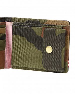 Кошелек с отделом под мелочь Herschel Roy + Coin Black Woodland Кошелек с отделом под мелочь Herschel Roy + Coin Black Woodland
