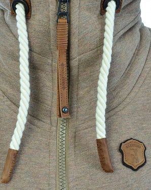 Толстовка женская на молнии с высоким воротом Naketano Monsterbumserin Dunnschiss Kotze