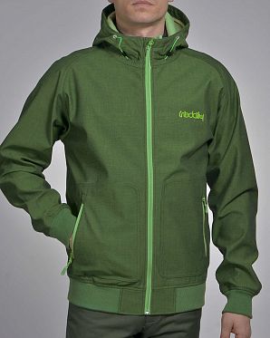Ветровка водоотталкивающая на флисе Iriedaily City Shield Green Black