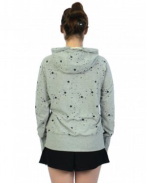 Толстовка легкая женская с капюшоном Naketano Gazelle Schnelle IV Gray Melange