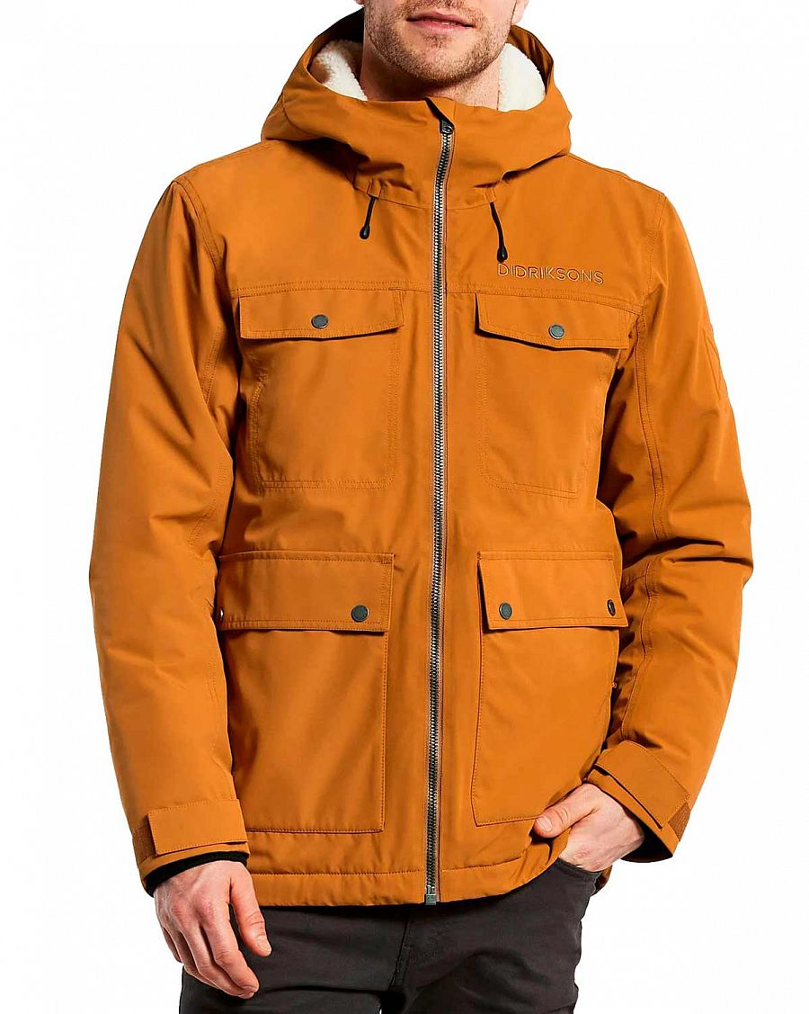 Куртка мужская непромокаемая демисезонная Швеция Didriksons Frode Аmber отзывы